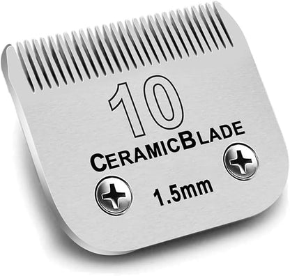 Audoc 1Pack 10 Blade Dog Groomg Blades Compatible with Pet Clipper/Oster A5/Wahl KM Series Dog Clipper,Ceramic Blade & Stainless Steel Blade