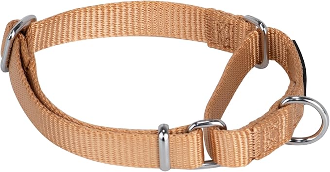 Hyhug Martingale Collar for Dogs Small Clay |Escape - Proof Heavy Duty Nylon Durable No Buckle, Ideal for Training & Daily Walks