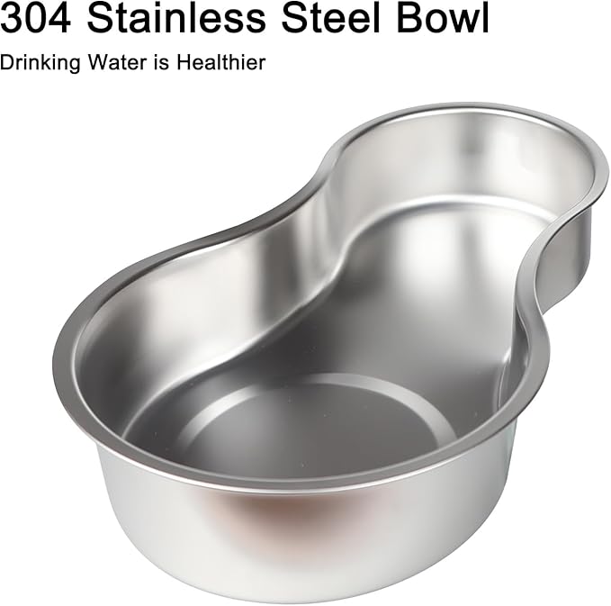 Sfozstra Large Dog Water Dispenser: 8L Large Capacity Gravity Water Feeder - Less Refills for Multi-Pet Homes - Stainless Steel Bowl - Easy Refill & Maintenance - for Medium/Large Dogs - Garage/Patio