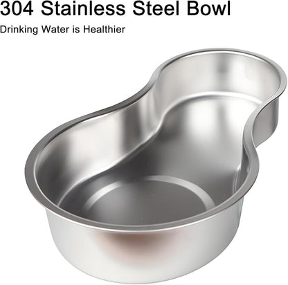Sfozstra Large Dog Water Dispenser: 8L Large Capacity Gravity Water Feeder - Less Refills for Multi-Pet Homes - Stainless Steel Bowl - Easy Refill & Maintenance - for Medium/Large Dogs - Garage/Patio
