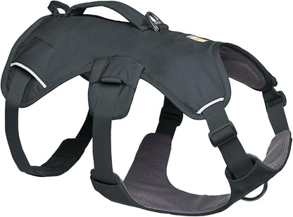 Ruffwear, Web Master, Multi-Use Support Dog Harness, Hiking and Trail Running, Service and Working, Everyday Wear, Basalt Gray, X-Small