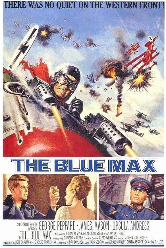 The Blue Max Movie George Peppard James Mason Ursula Andress 24x36 Poster