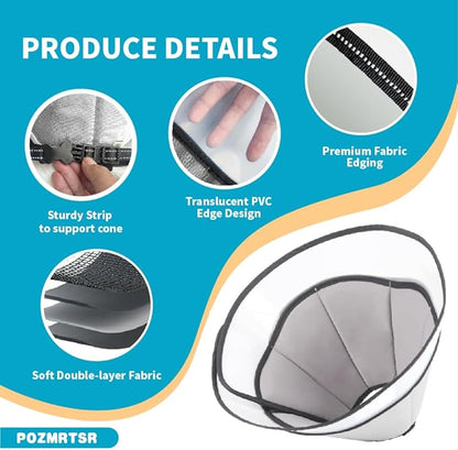 Dog Cone Collar, Pet Cone for Dogs to Stop Licking, Comfy Dog Cones for Large Medium Small Dogs, Soft Cones for Dogs After Surgery, Cone of Shame for Dogs Head Neck Elizabethan Collar