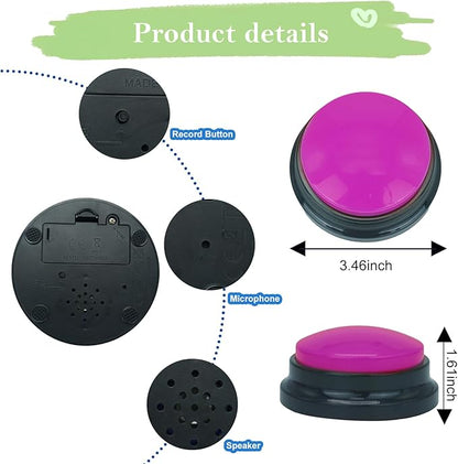 Gelabur Set of 6 Dog Buttons for Communication, Voice Recordable Buttons for Classroom, Dog Training Talking Buttons Starter Set, Pet Easy Speaking Buttons Tools