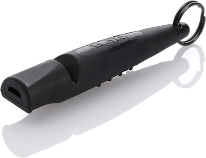 ACME Alpha 211.5 Professional Dog Training Whistle with Enhanced Ergonomic Grip. BPA-Free Plastic. 110 dBA. Long Range. Standardized Frequency. Weatherproof. Made in the UK (Black)