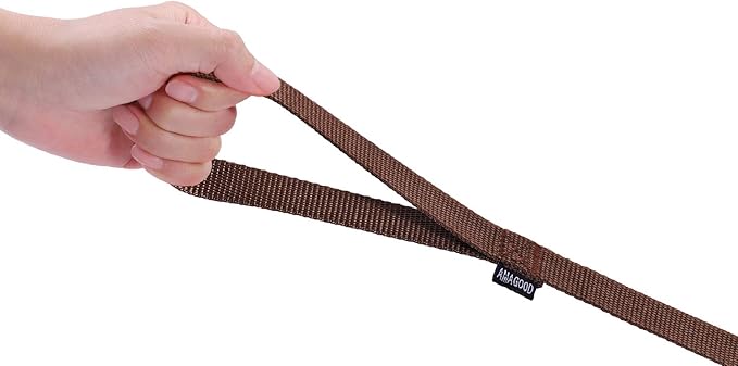 AMAGOOD 6 FT Puppy/ Dog Leash, Strong and Durable Traditional Style Leash with Easy to Use Collar Hook, Great for Small, Medium and Large Dogs (3/4 in x 6 ft(Pack of 1), Brown)