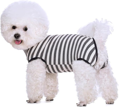 Coppthinktu Dog Surgery Recovery Suit for Dogs Cat Dog Onesie, Dog Recovery Suit Female for Small Medium, Pet Surgical Neuter Post-Surgery Suit E-Collar Alternative Anti Licking Abdominal Wounds