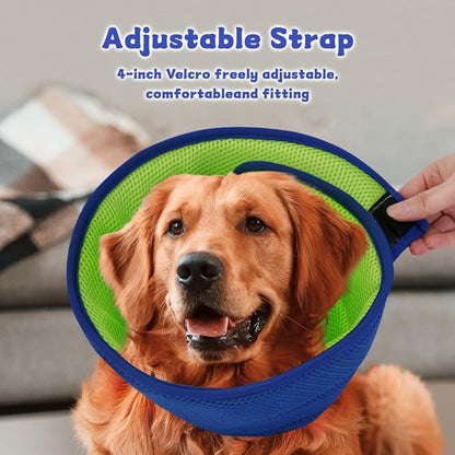 Soft Dog Cone Collar After Surgery Alternative for Dogs to Stop Licking, Comfort Collars for Large/Medium/Small Pet/Cat, Comfortable Elizabethan Neuter Recovery E Cones of Shame Neck & Head Ecollars