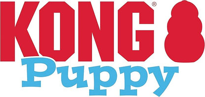 KONG - Puppy Toy Natural Teething Rubber - Fun to Chew, Chase and Fetch - for Medium Puppies - Pink (Pack of 2)