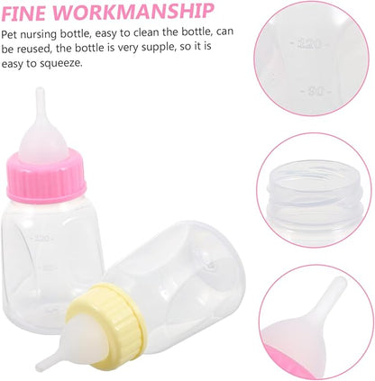 BESPORTBLE 2pcs Kitten Feeding Bottles Milk Bottle for Cats Puppy Feeder Kitten Feeder