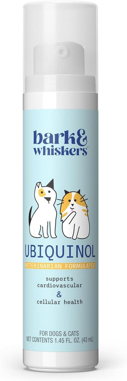Dr. Mercola Bark & Whiskers Ubiquinol Liquid Pump for Dogs & Cats, 1.45 Fl. Oz. (43 mL), 149 Pumps, Supports Healthy Immune Function, Veterinarian Formulated, Non-GMO