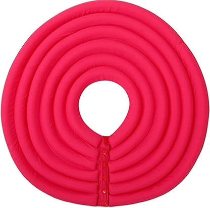 Dog Cone Collar, Inflatable Dog Neck Donut Collar Alternative After Surgery, Soft Protective Recovery Cone for Small Medium Large Dogs and Cats Puppies - Alternative Collar (Rose Red,L)