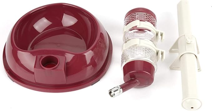 EVTSCAN Dog Food Dispenser, Adjustable Dog Bowl Food Dispenser Drinking Bowl Feeder for Pets Cats Dogs(Brown)