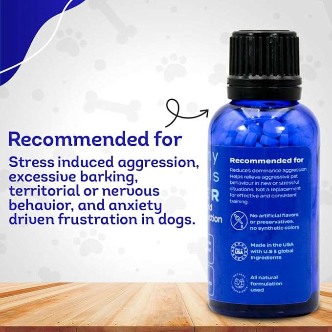 HA4E - Calming Tablets for Stressed and Aggressive Dogs - Reduce Dog Aggression & Promote Relaxation - All-Natural, Homeopathic Remedy - 300 Tablets
