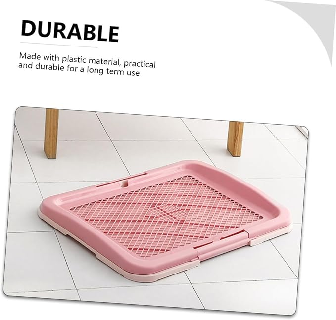 balacoo Training Dog Toilet Tray Small Flat Design for Easy Potty Training Material for Indoor Use Convenient Pet Accessory Macaron Pink