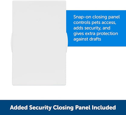 PetSafe Plastic Pet Door - Easy Install for Wood, PVC Metal & Paneled Doors - Rust-Free Plastic Frame - Flap Dimensions 13 3/4" W x 23 3/4" H - for Extra Large Dogs Weighing Up to 220 lb