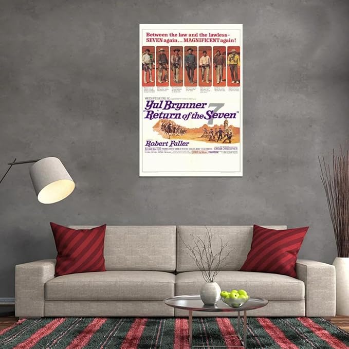 Black Empire Return Of The Seven Movie Yul Brynner Warren Oates Robert Fuller Room Decor Wall Art Print 18x24 Poster