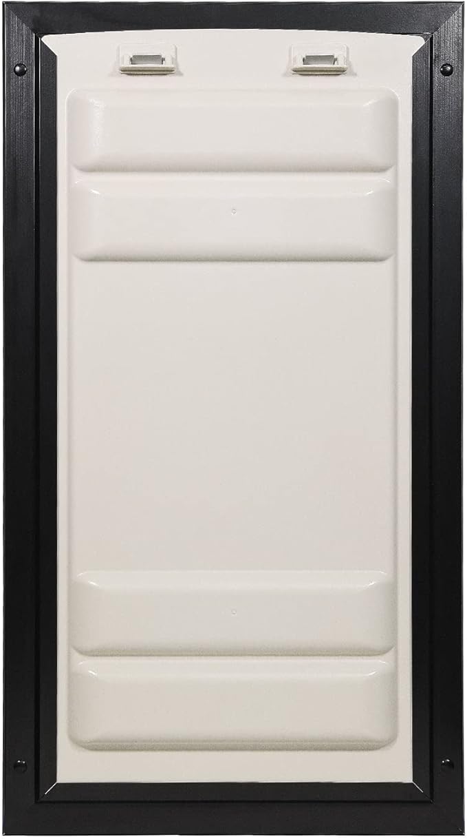 Endura Flap Giant Dog Door for Doors | Designed for Big & Tall Dog Breeds | Insulated Flap for Energy Efficiency | Weather-Resistant & Secure Aluminum Frame | Black, Extra Large, Double Flap