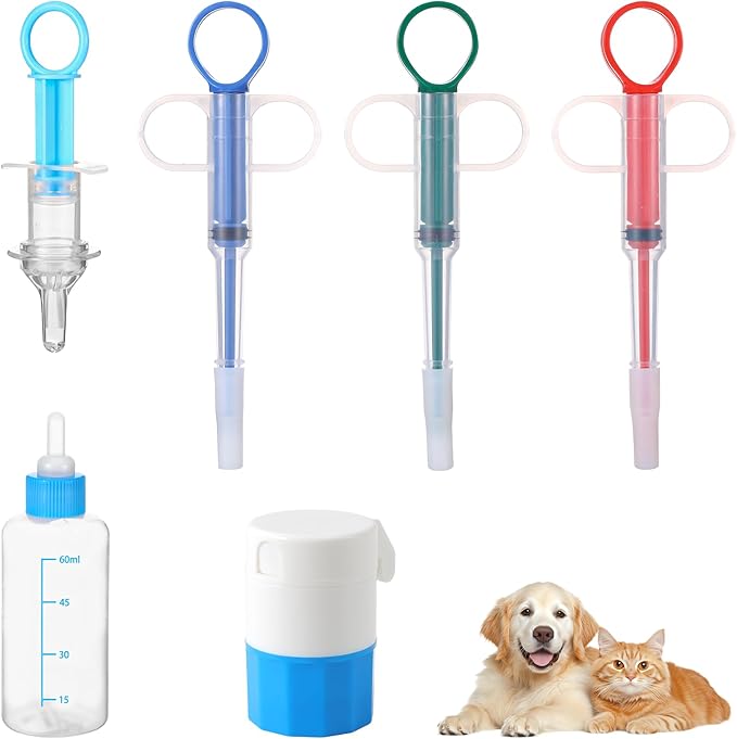 6Pcs Dog Cat Pill Pusher, Feline Pill Pockets Popper Pill Pusher for Cat Dog, Pet Piller Rush Poppers Pet Feeder for Animals, Gifts for Animals Lover