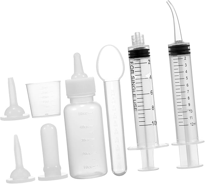 Happyyami 1Set Pet Nursing Kit Complete Feeding with Soft Milk Bottles for Kittens and Puppies User Friendly Design Easy to Safe and Materials