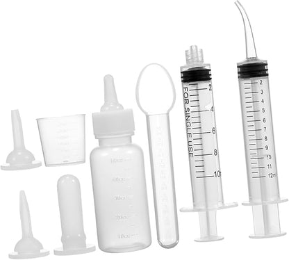 Happyyami 1Set Pet Nursing Kit Complete Feeding with Soft Milk Bottles for Kittens and Puppies User Friendly Design Easy to Safe and Materials