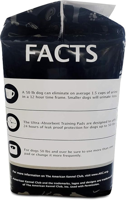 American Kennel Club Scented Puppy Training Pads with Ultra Absorbent Quick Dry Gel – 28 x 30 Pee Pads for Dogs - Fresh Scented - 50 Count, XL (Pack of 2)
