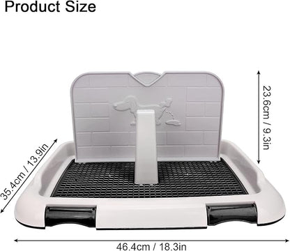 Generic Dog Toilet Pad, Dog Potty Tray with Simulated Wall for Small Dogs and Puppies Under 15 Pounds, Black