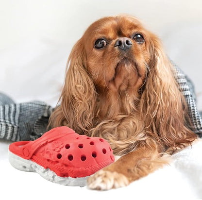 Dog Chew Toy,Durable Rubber Slipper Toy for Puppy,Dog Tough Toys for Pet Training and Cleaning Teeth,Interactive Puppy Toys Aggressive Chewers Small Meduium Breed (Color)