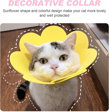 Cat Recovery Collar, Cat Recovery Collar Protective Cone Licking Neck Cone Kitten Pet Eva -Scratch