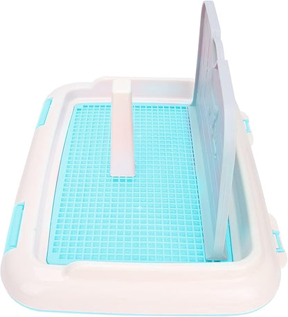 HUIOP Dog Toilet, Prevent Torn Nappy Pads, Ideal for Small Dogs, Simulated Wall Design, Suitable for Male, Keep Feet Dry, 1L Urine Absorption Busy Owners Pet Toilet (Blue)