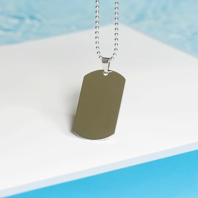 DesiDD Funny Psychotherapist Gifts - Nutrition Facts Dog Tag Necklace for Therapist Mental Health Counselor Behavioral Therapist Men, Women - Silver Stainless Steel - Christmas, Birthday