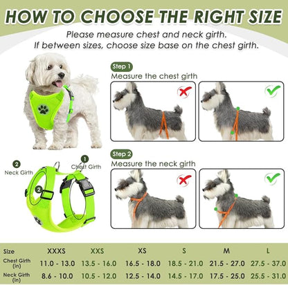 SlowTon Dog Seat Belt Harness for Car, Dog Car Harness Adjustable Mesh Breathable & Dog Seatbelt Safety Tether with Elastic Bungee for Small Medium Large Pets(Lime, Double Clip, XXS)