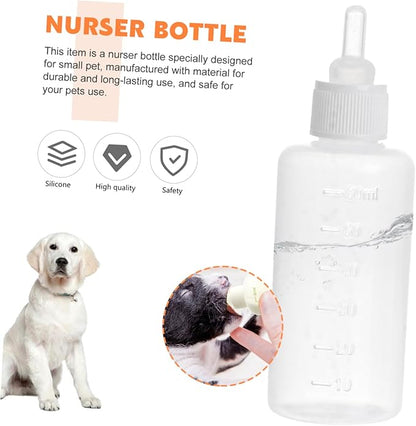 POPETPOP 2sets Pet Nursing Bottle Milk Feeder Kit for Puppies Cats Pet Feeding Bottles Scale Material Portable for Outdoor