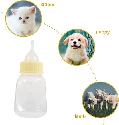 Kitten Puppy Pet Nursing Bottle Dog Kitten Feeder Bottle Set for Newborn Pets