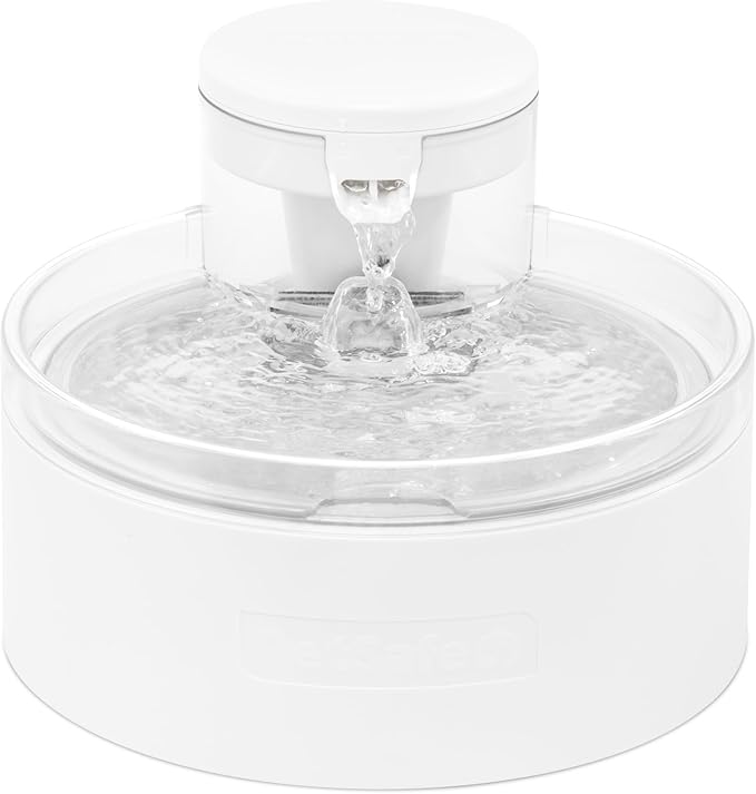PetSafe Outlast Cat Fountain - Pumpless Water Fountain - HydroSpin Continuous Water Flow - Dual Ion-X Filtration - Dishwasher Safe - Smart Sensor Fountain - 90 oz