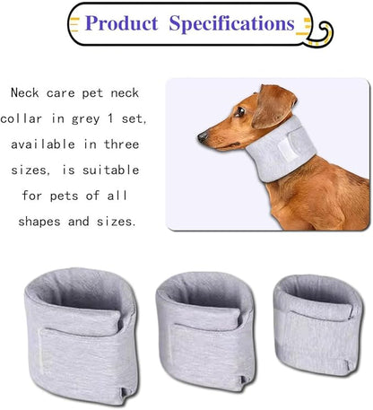 Cat Cone Collar for Pet with Spinal IVDD Issues After Surgery Recovery, Adjustable Cat Neck Brace Elizabethan Collar, Neck Cervical Cone to Stop Licking for Small Medium Dog Puppy Kitten (Grey, M)
