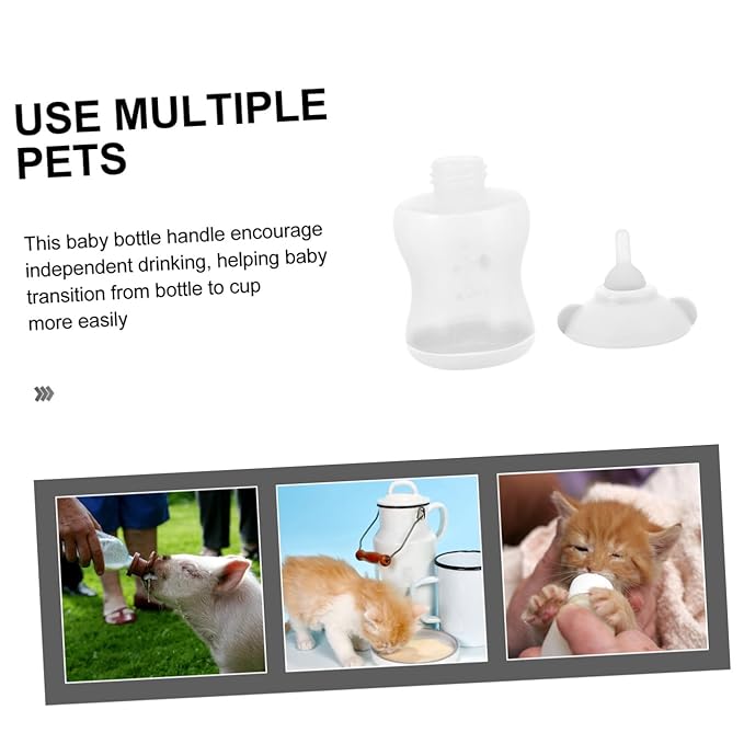 COLLBATH Pet Feeding Bottle Nursing Bottle for Small Pets for Kittens Puppies Newborn Animals Leak Design Easy to Lightweight Portable Milk Feeder