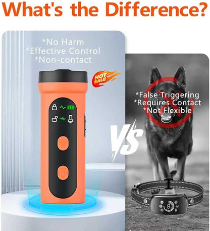 anabox Dog Bark Deterrent Device with LED Flashligt, 3 Sonic Heads, 3X Ultrasonic Anti Barking Device Training Tool for Dogs, 35 FT Range Stop Neighbors Dog Barks