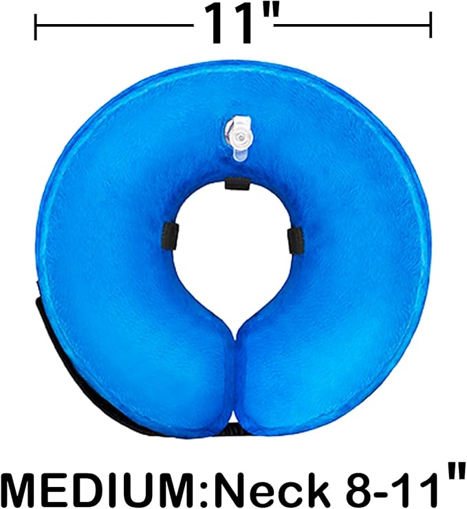 Dog Cone Collar for Small Medium Large Dogs After Surgery, Inflatable Doggie Neck Donut Collar Recovery ECollar, Soft Adjustable Dog Cones Alternative, Protective Pet Cones for Dogs