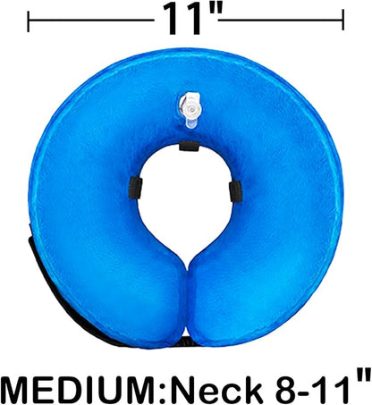 Dog Cone Collar for Small Medium Large Dogs After Surgery, Inflatable Doggie Neck Donut Collar Recovery ECollar, Soft Adjustable Dog Cones Alternative, Protective Pet Cones for Dogs
