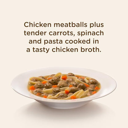 Nutrish Wet Dog Food Chicken Muttballs with Carrots, Rice Pasta & Spinach, No Corn, Wheat or Soy, 8 oz. Tub (Pack of 8) (Rachael Ray)