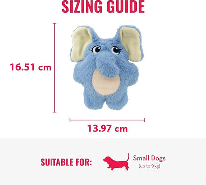 KONG Snuzzles Dog Toy, Plush Squeaker, Crinkle Sounds, Soft Durable Indoor Play (Elephant, Small)