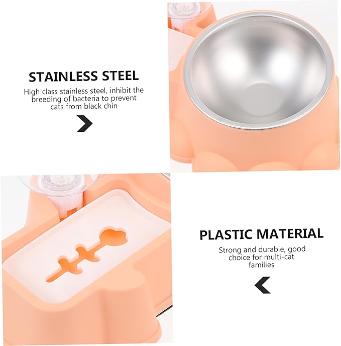 Multifunctional Stainless Steel Dog Feeder with Transparent Water Container Compact Food Dispenser for Home Use Pet Feeding Bowl for Puppies and Dogs