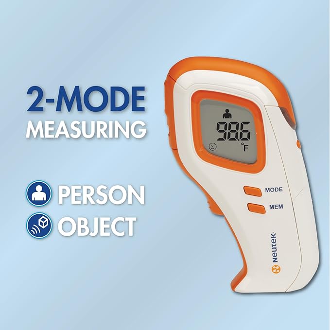 Veridian Healthcare Forehead Touch-Free Infrared Thermometer | Non-Contact | Body & Object Measurements | Instant Results | Fever Indicator