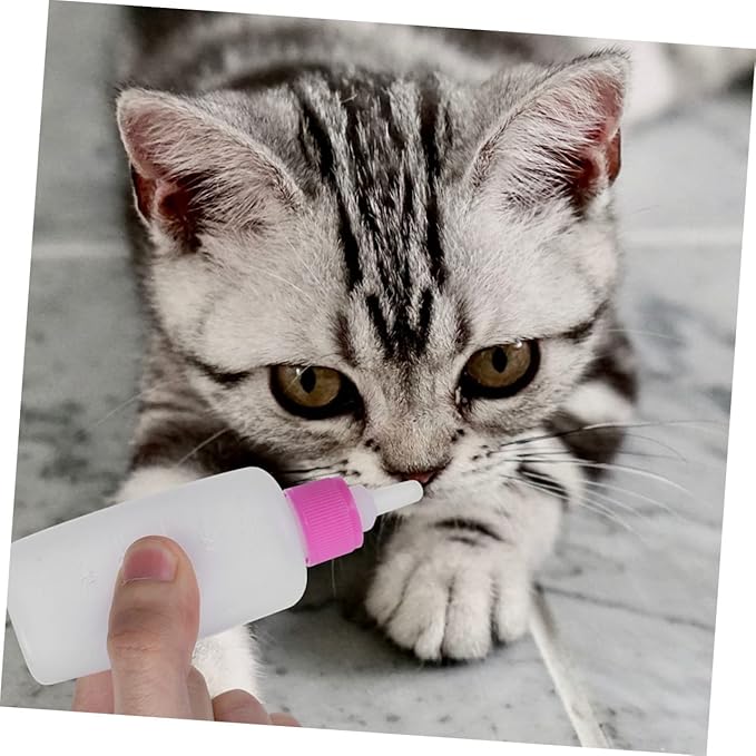 2sets Reusable Cat Feeding Bottles Kitten Milk Feeder Soft and Sturdy Pet Nursing Tool for Kittens and Puppies Easy to Use and Portable Feeding