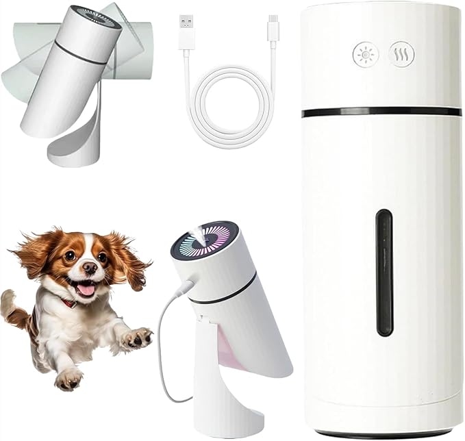 2.0 Dog Humidifier, Dog Humidifiers with Whisper-Quiet/90° Adjustable Mist, 2025 Upgraded 2.0 Humidifier for Collapsed Trachea Small Dogs, Creates a Safe,Moisturized Environment for Dogs