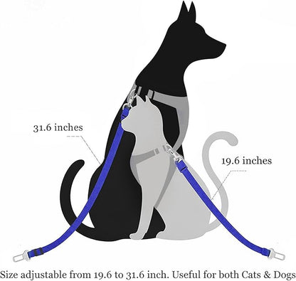 SunGrow Dog Seat Belt for Car, Adjustable Nylon Pet Seatbelt, Supports All Cars, Dog Car Leash Seat Belt, Seatbelt for Dogs, Cats & Ferrets Travel Harness