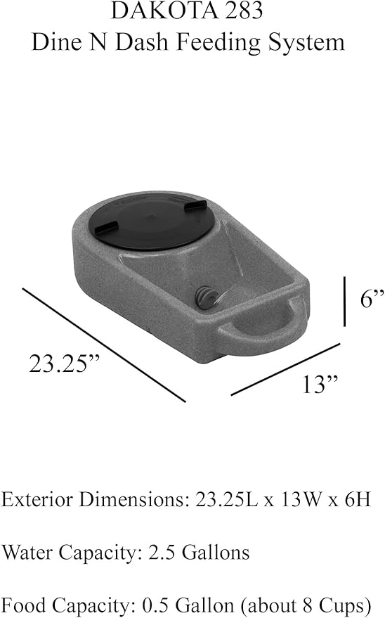 Dakota 283 Dine N Dash Feeding System - Coyote Granite