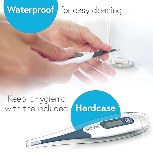 iProven Oral Thermometer, Measures in 10 seconds with flexible tip and fever alarm, Digital Medical Thermometer for adults, kids and toddlers - DTR-1221A