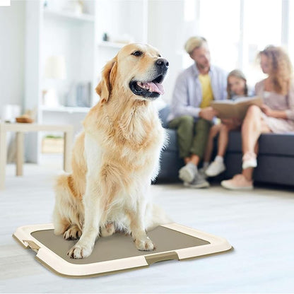 Pawise Dog Pee Pad Holder for Puppy, Puppy Pad Holder Tray, Pet Training Pee Pad, Indoor Potty Tray for Senior Dogs, Dog Toilet for Newborn Puppies, 23.5" x 23.5"